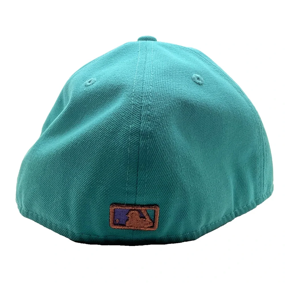 Arizona Diamondbacks New Era 59FIFTY Fitted Hat Retro Two Tone Teal Purple 7 3/8